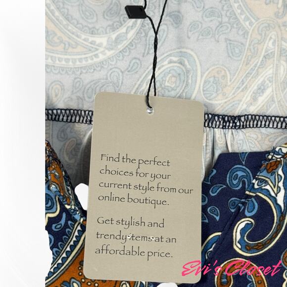 a Jesdani Women's Blouse Top Tunic Sz L. Paisley Henley NeckSuper Soft NWT - Picture 5 of 8